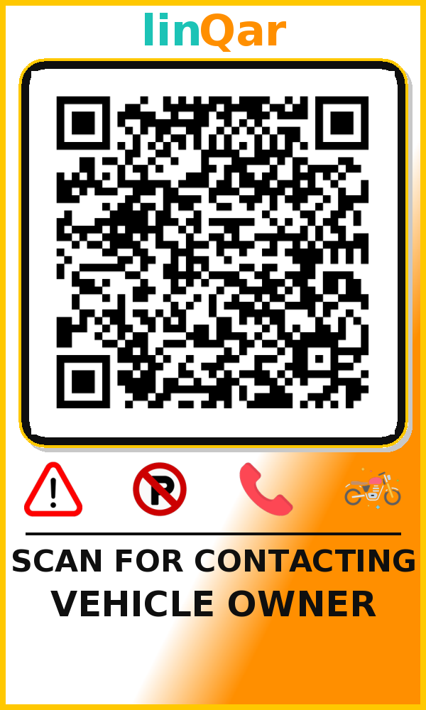 linQar Two Wheeler Parking Tag